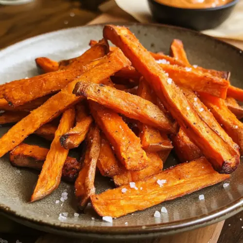 Süßkartoffel Pommes im Ofen